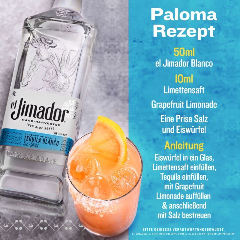 El Jimador Tequila Blanco 38 Vol.% 0,7L