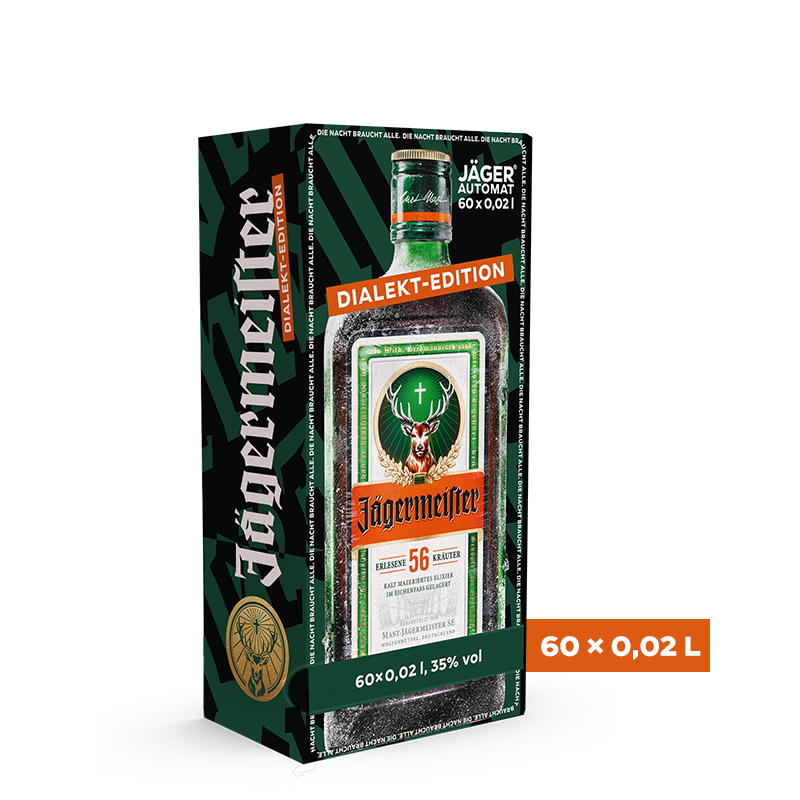 Jägermeister Kräuterlikör Dialekt Edition - 60er Automat