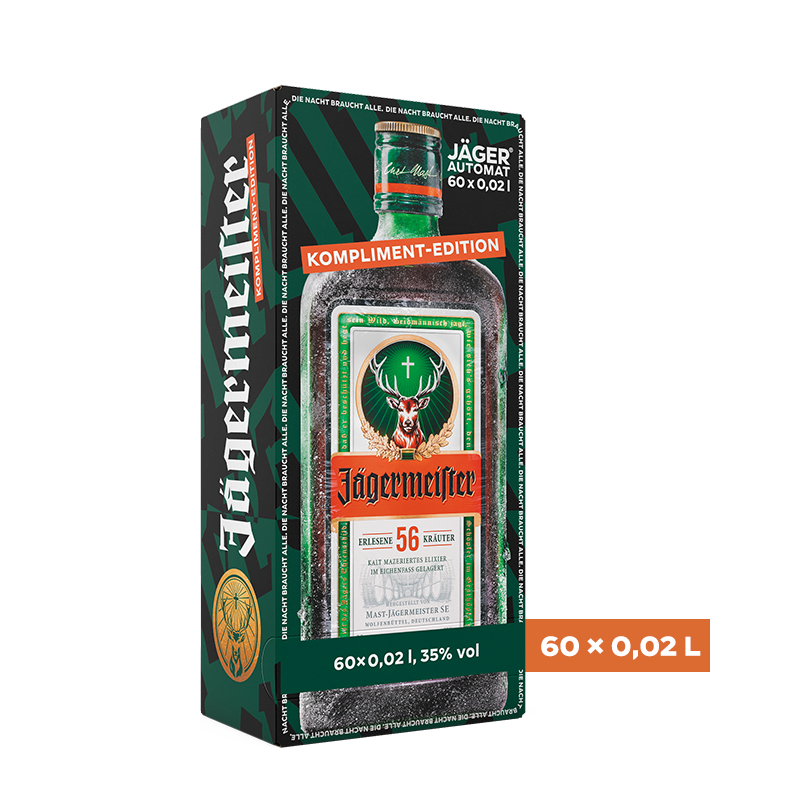 Jägermeister Kompliment Edition Automat 60x 0,02L 35% Vol.