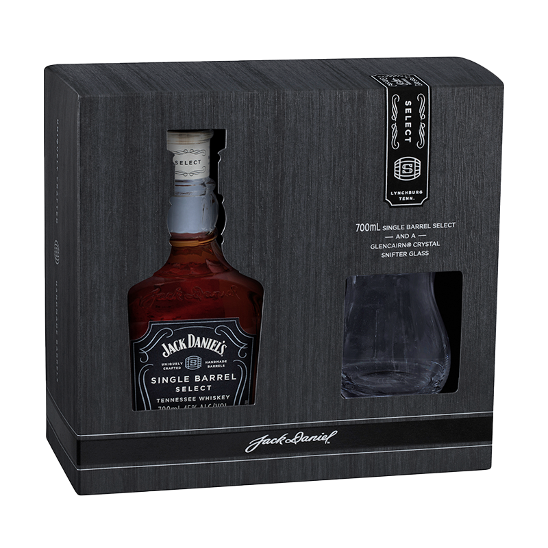 Jack Daniel's Single Barrel Tennessee Whiskey mit Glas 45 Vol.%