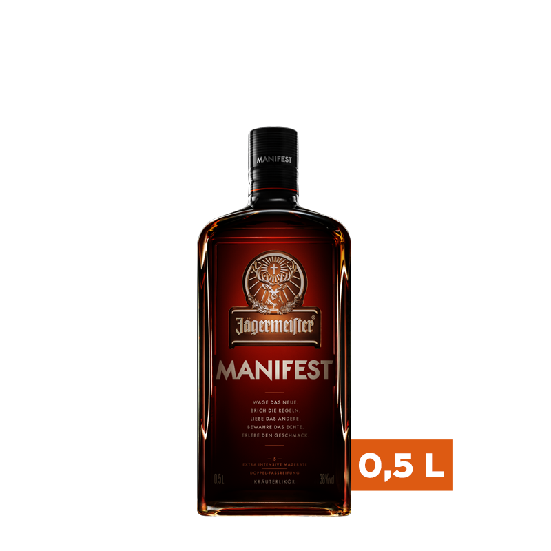 Jägermeister Manifest 38 Vol.%, 0,5L