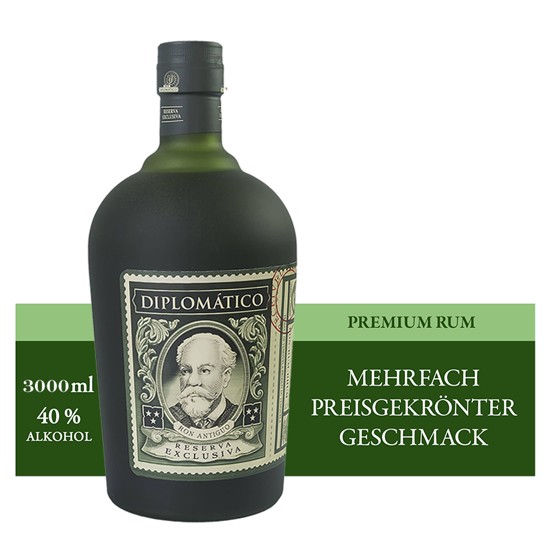 Ron Diplomático Reserva Exclusiva 40 Vol.% 3 Liter